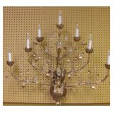 40 X 36 Metal Wall Hanging Candelabra - Works