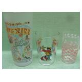 Three Vintage Glasses Including New Mexico