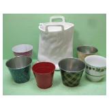 Flower Pots with Repaired Bag Shaped Pot
