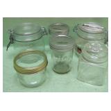 Mixed Style Glass Jars With Lids
