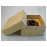 Vintage Cinnabar Red Resin Seal Paste Container