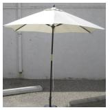 9' Diameter Wood Outdoor Umbrella With Stand