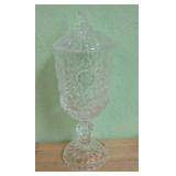 15' Tall Glass Compote With Lid