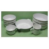 Vtg. Corning Centura Lynwood Green Serving Dishes