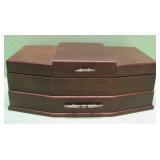 Vintage Wood Folding Jewelry Box