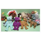 Twenty-One Assorted Ty Beanie Baby Plush Figures