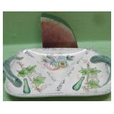 Decorative Serving Tray and Watermelon Book End