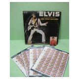 Elvis At MSG Record, NIP Elvis Stamps & Elvis Card