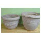 Two Plastic Planters