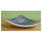 John Bergen Studio Sponged Abstract Dish - 1980's