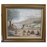 32 X 27 Framed Geo Hearne Southwest Painting