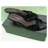 Via Spiga Black Velvet Shoes Size 7M