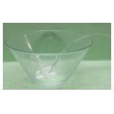 Glass Punch Bowl with Glass Ladle