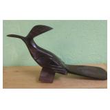 11' Carved Iron Wood Roadrunner