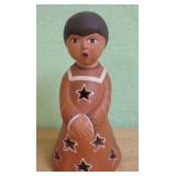 7' Singing Angel Ceramic Tea Candle Holder