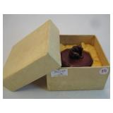 Vintage Cinnabar Red Resin Seal Paste Container