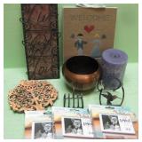 Assorted Decor Items With Recording Frames