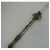 11' Metal & Crystal Mythical Wand