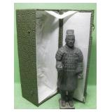 Chinese Resin Terracotta Warrior Figure In Case