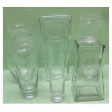 Assorted Glass Flower Vases