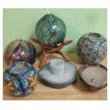Assorted Candles And Oil Diffusers With Geode