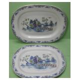 Fenton Baker & Co. Semi Porcelain Serving Platters
