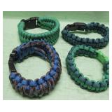 Four Paracord Bracelets