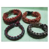 Four Paracord Bracelets