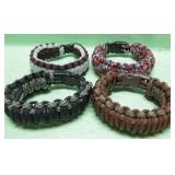 Four Paracord Bracelets