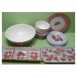 Evergreen Melamine Watermelon Plates, Bowl & Trays