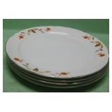 Four Vintage Hall's Superior Autumn Leaf Plates