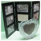 Folding Picture Frame and Glass Heart Frame