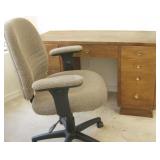 48 X 20 xX29 Vintage Wood Desk With Office Chair