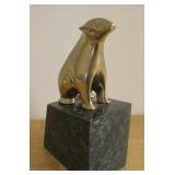 8' Solid Brass On Granite Figure