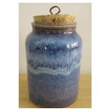 8' Vintage Glazed Stoneware Pottery Container