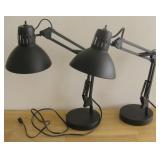 Two Matching Intertek Adjustable Table Lamps
