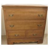 Three Drawer Wood Dresser 30 x 16 x 30