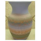 Al Naranjo Signed Navajo Rainbow Pottery Vase