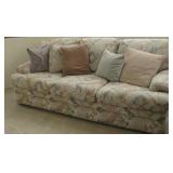 84' Flexsteel Cushioned Sofa With Throw Pillows