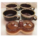 Drip Glaze Soup Cups & Condiment Set