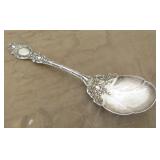 Ornate Sterling Silver Serving Spoon - Hallmarked