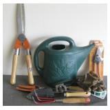 Hedge Cutters, Garden Tools & Plastic Water Can