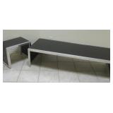 Set Of Two Glass & Chrome Tables - See Info