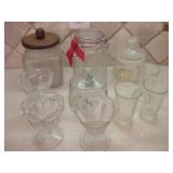 Assorted Glass Containers and More
