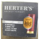 Herter's Target Load 12 Gauge Shells -25 Count Box