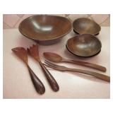 Wood Salad Set