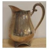 Silver Plate Footed Pitcher