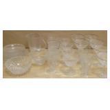 Twenty Pieces Assorted Vintage Glass Ware