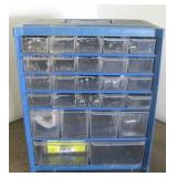 Twenty-Six Drawer Plastic Organizer With Contents