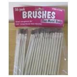 Thirty-Four Flux-Metal Body Horse Hair Brushes